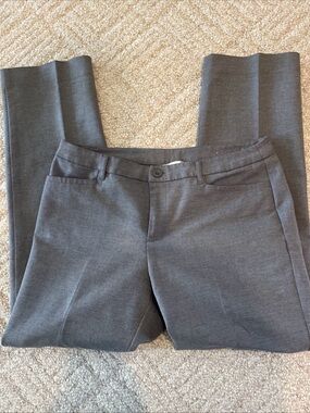 Christopher & Banks Size 10 Gray Dress Pants Trousers Cotton Blend Spandex
